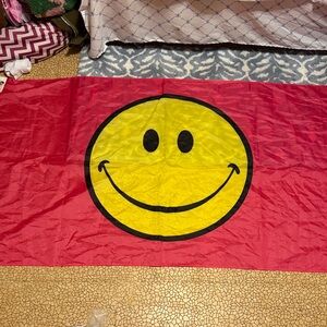 Pink and Yellow Smiley Face Flag